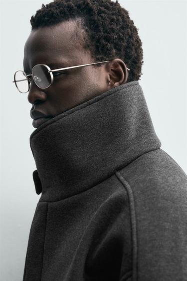 BLOUSON EFFET NÉOPRÈNE COL MONTANT - Gris foncé de Zara - Image 5