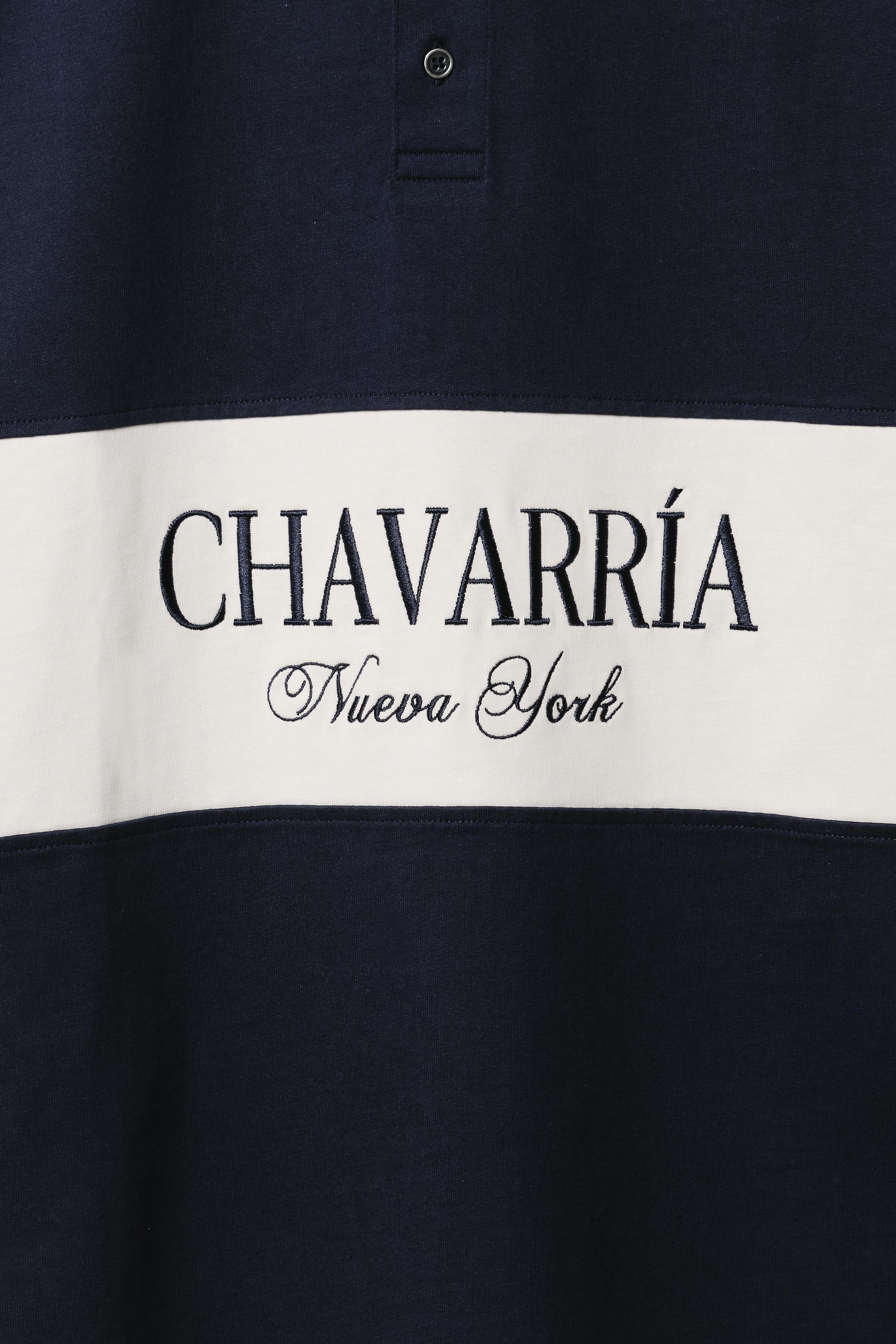 WILLY CHAVARRIA X ZARA カラーブロック刺繍ポロシャツ - ネイビー