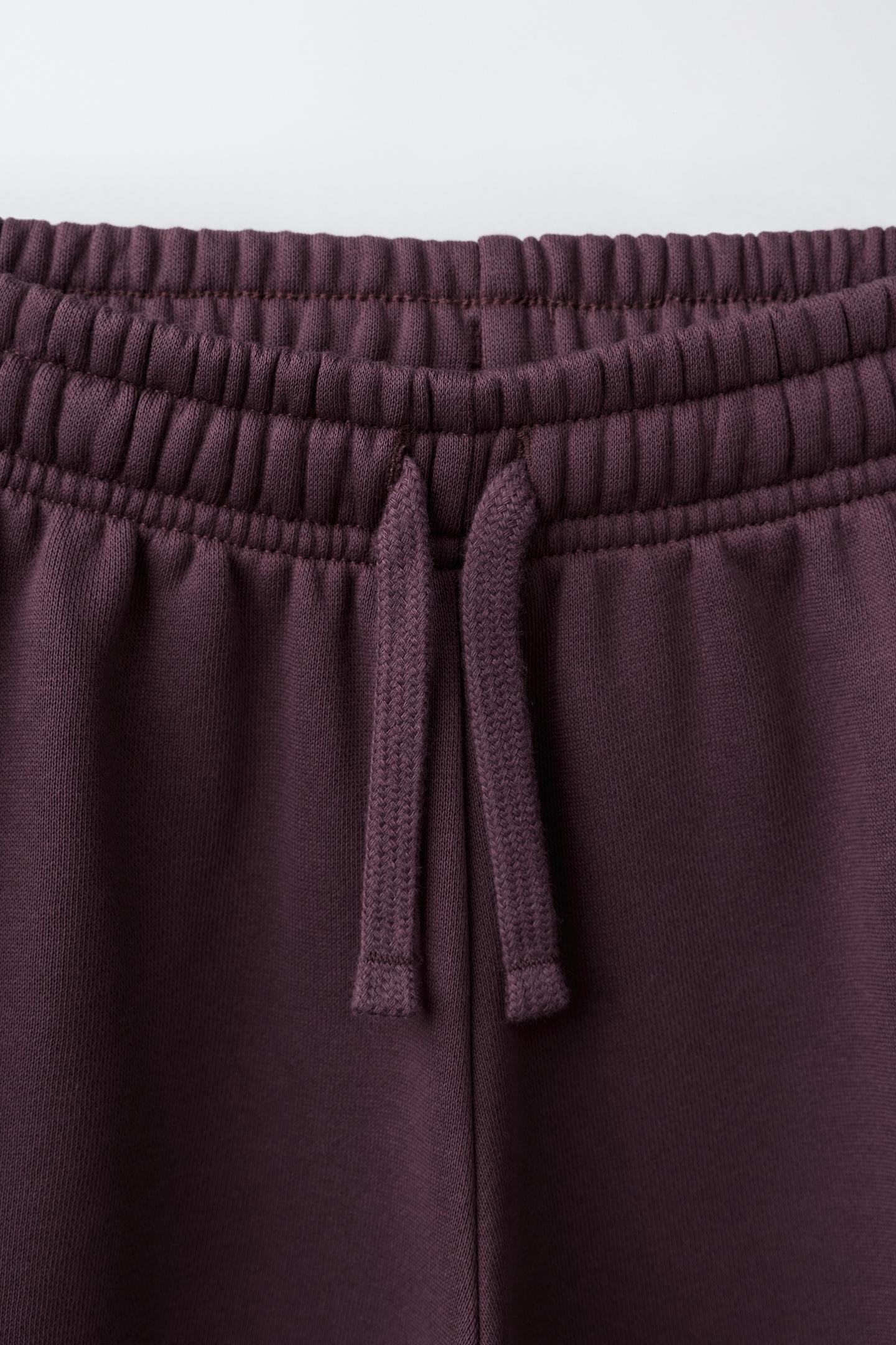 Детские брюки Zara Varsity Fleece Jogger, цвет: Бордовый — фото 4