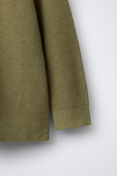 JERSEY PUNTO WAFFLE - Khaki claro de Zara