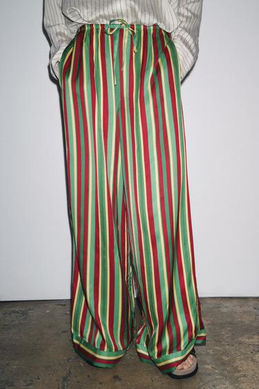PANTALON DE PYJAMA RAYURES ZW COLLECTION - Multicolore de Zara - Image 2