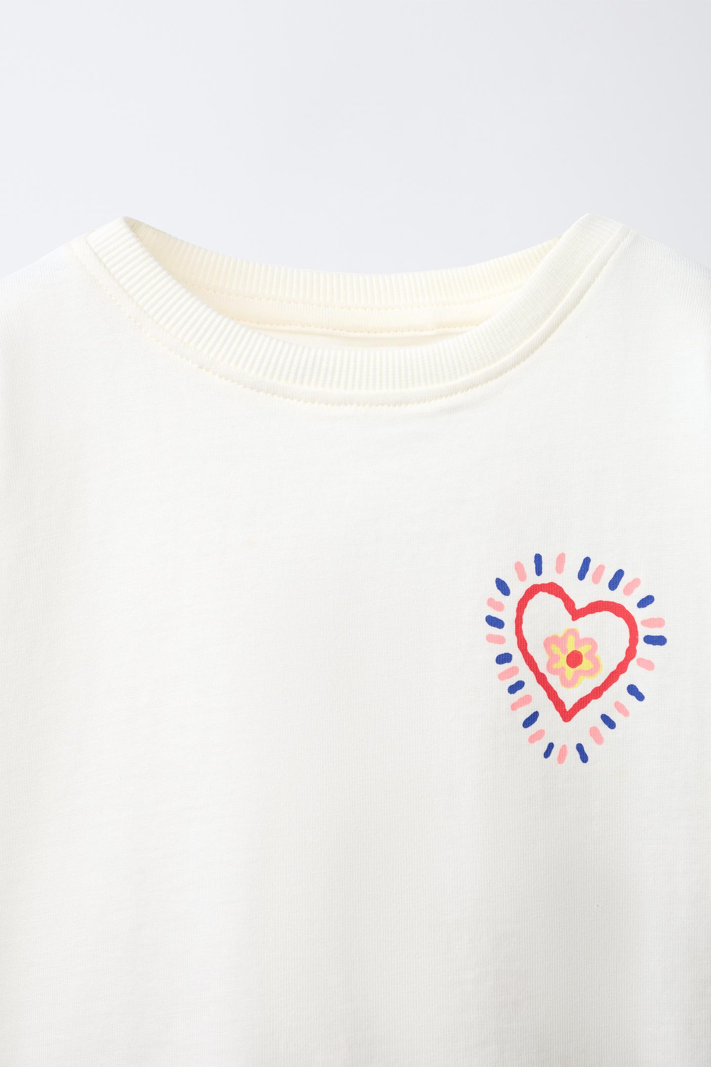 Детская футболка Zara Text Print, цвет: Белый — фото 4