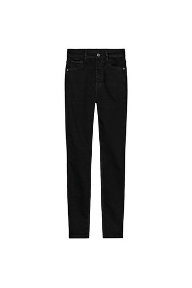 Zara TRF HIGH WAIST SKINNY JEANS - Black