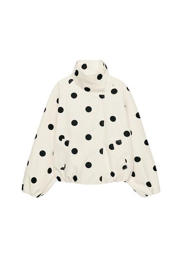 BOMBER JACKET WITH DOTS - White by Zara
