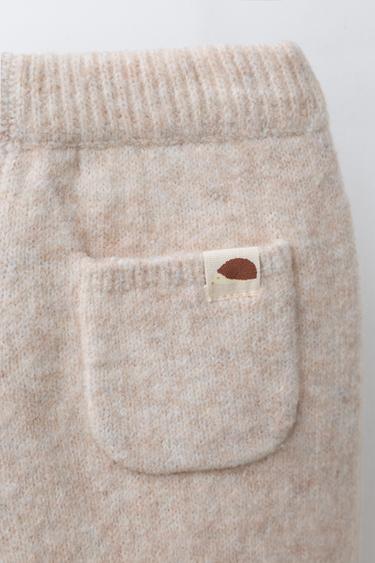 LEGGING EN MAILLE AVEC POCHE ÉTIQUETTE HÉRISSON - Beige clair de Zara - Image 3