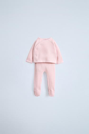 COMPLETO MAGLIA E LEGGINGS STRUTTURATO - Rosa di Zara
