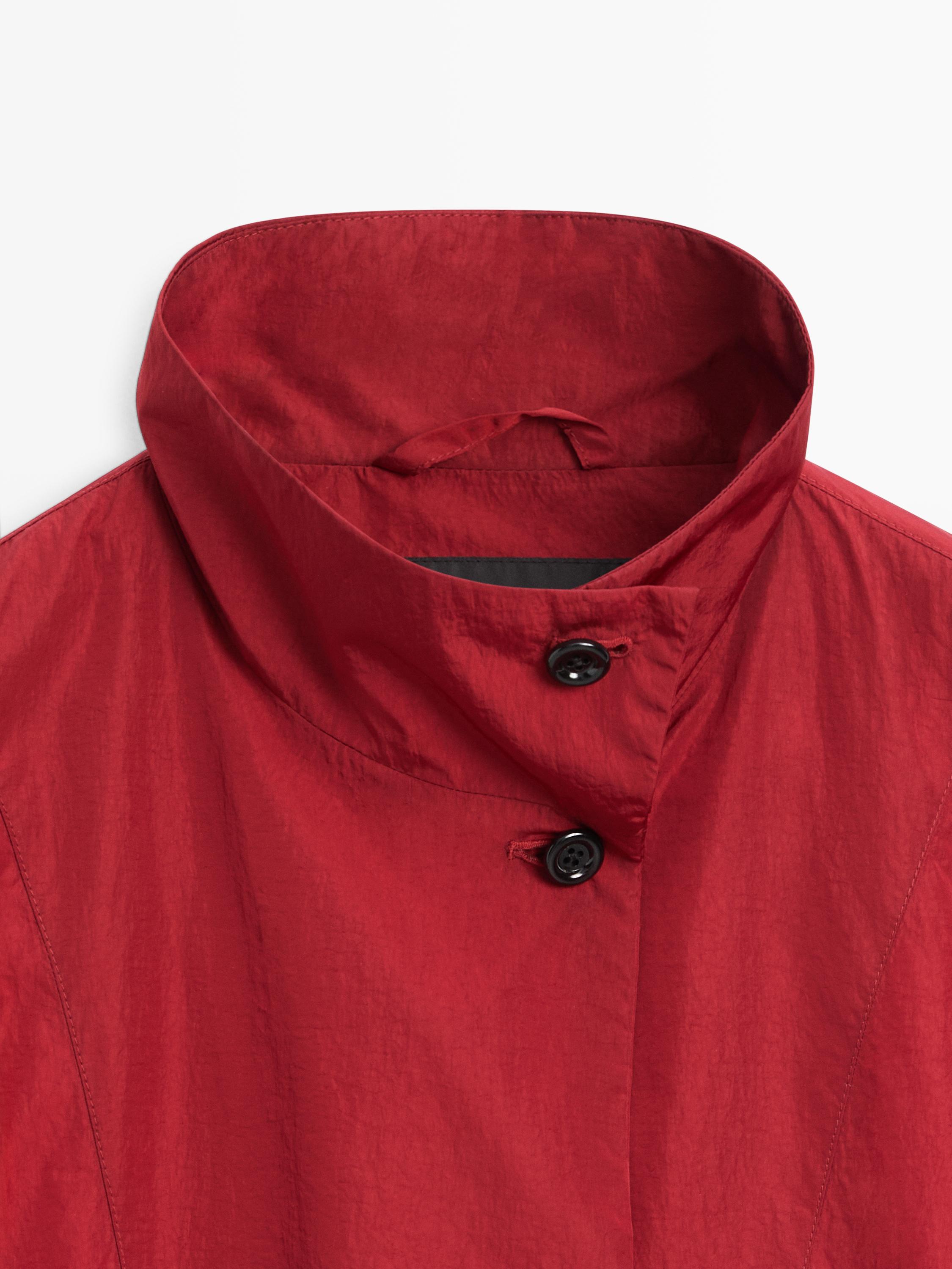 Veste bomber bouffante à col montant