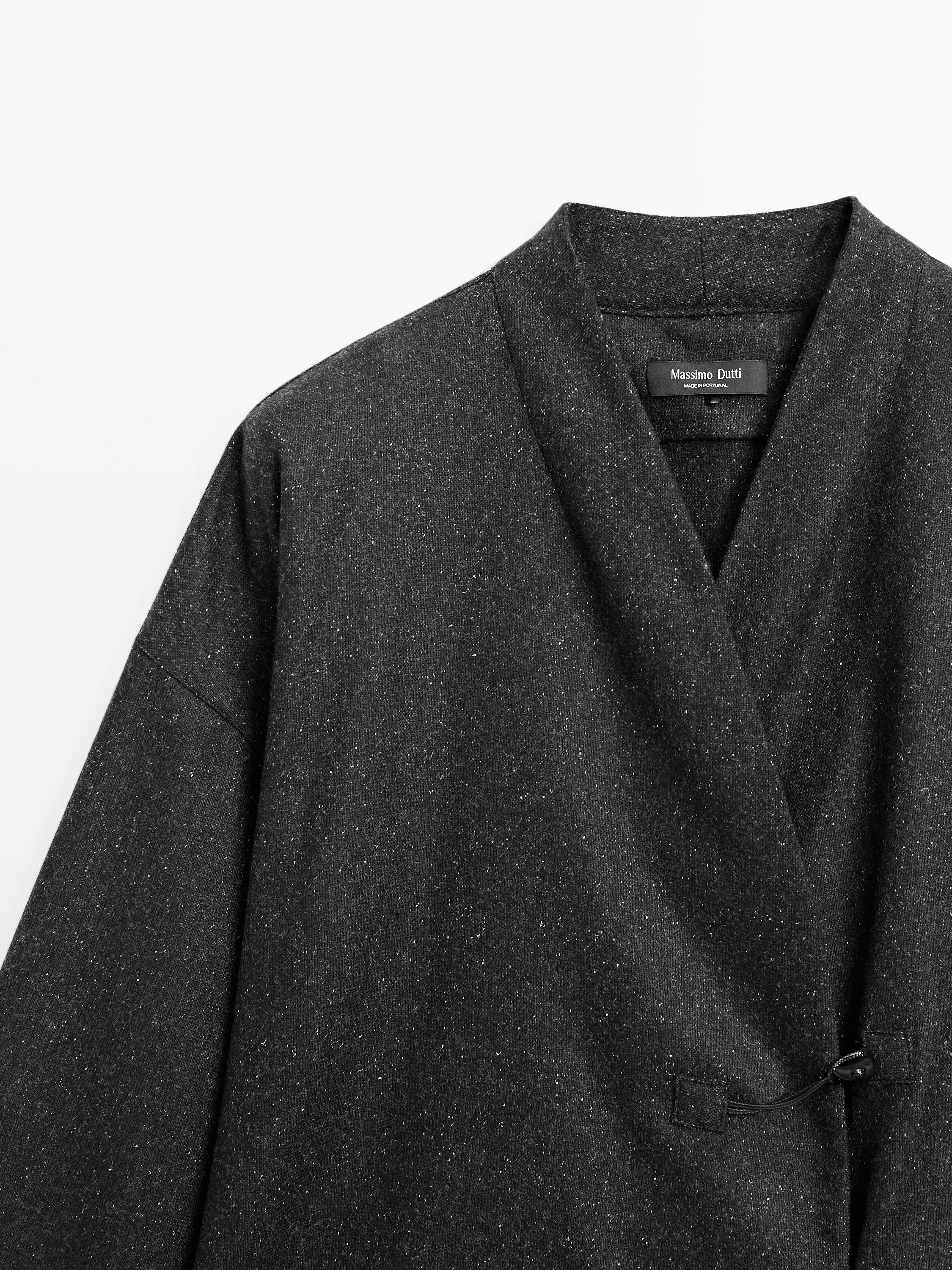 Chemisier bottonato laine avec boutons corne