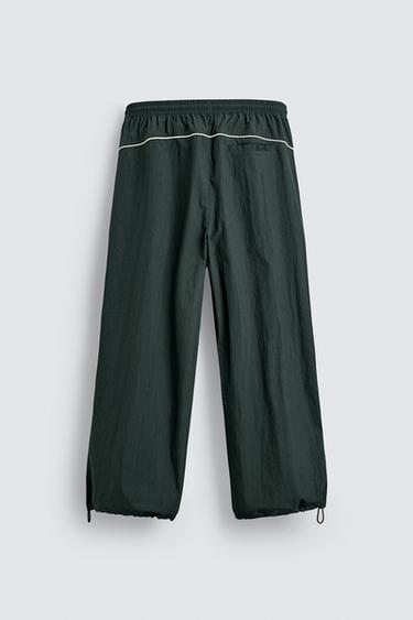 CONTRAST TECHNICAL JOGGER TROUSERS - Green by Zara - Image 7