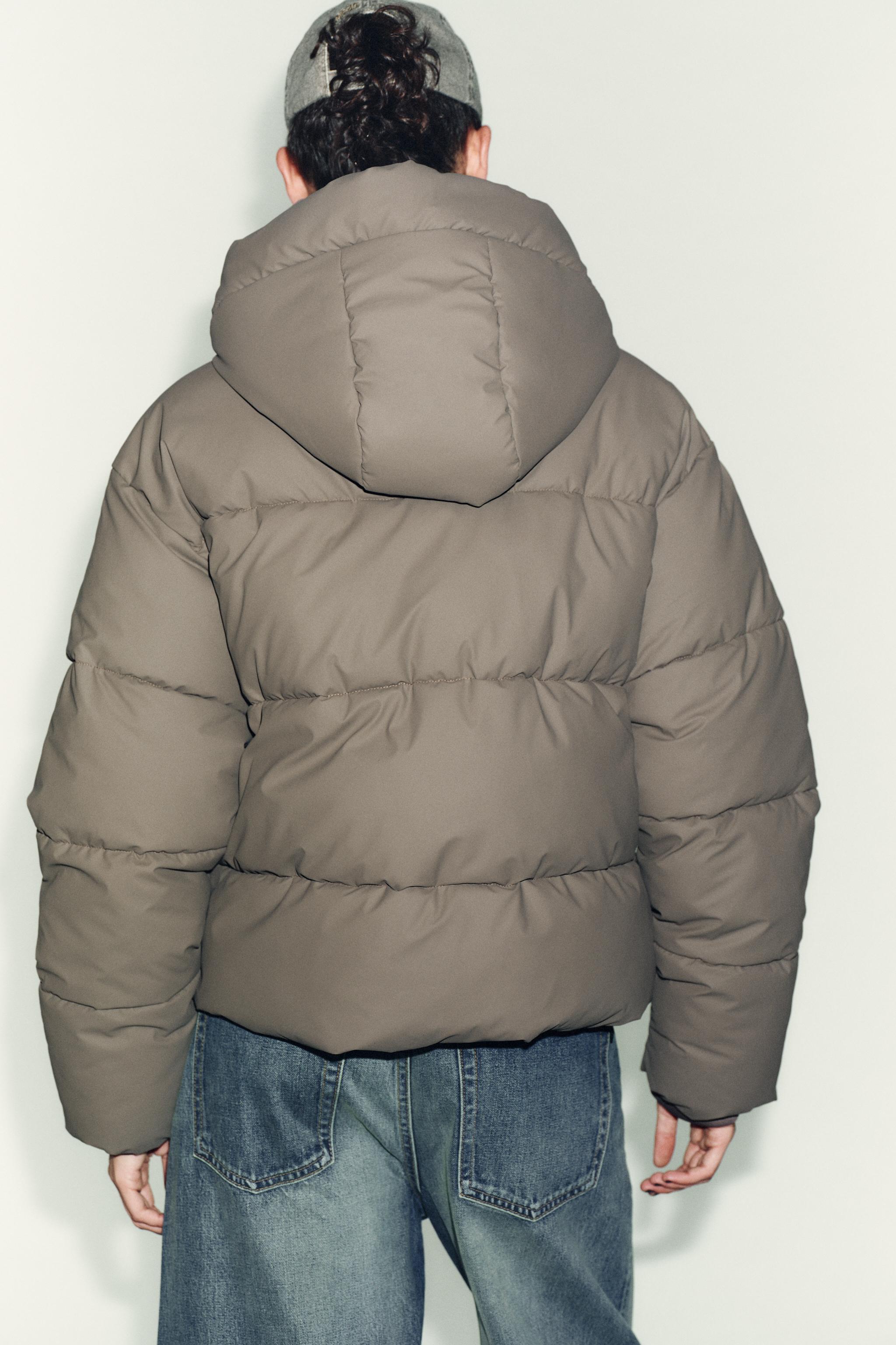 SHORT RUBBERIZED WINDPROOF PUFFER JACKET
