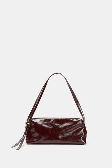 СУМКА С ПЛЕЧЕВЫМ РЕМНЕМ И ПРЯЖКАМИ — КОРИЧНЕВЫЙ от Zara