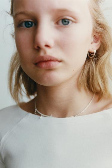 CAMISETA COM LAÇOS - Branco da Zara