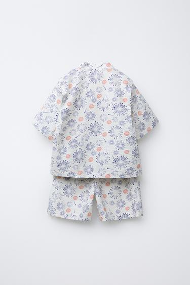 2-6 YEARS/ KIMONO AND BERMUDA SHORTS PRINTED SET - Ecru by Zara - Image 1