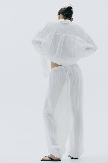 FLOWING BALLOON TROUSERS - White by Zara