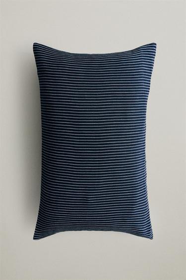 Zara THIN STRIPE THROW PILLOW COVER - Blue