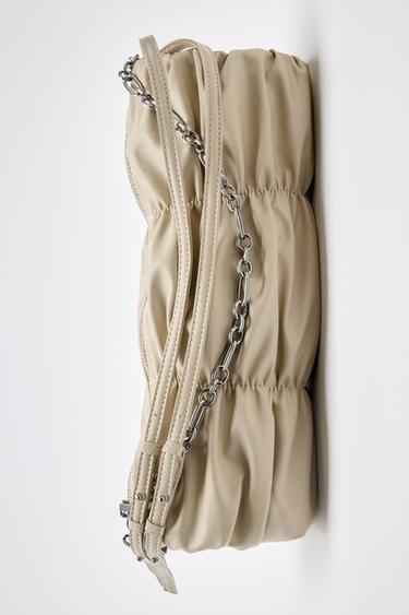 SAC PORTÉ ÉPAULE FRONCÉ - blanc de Zara