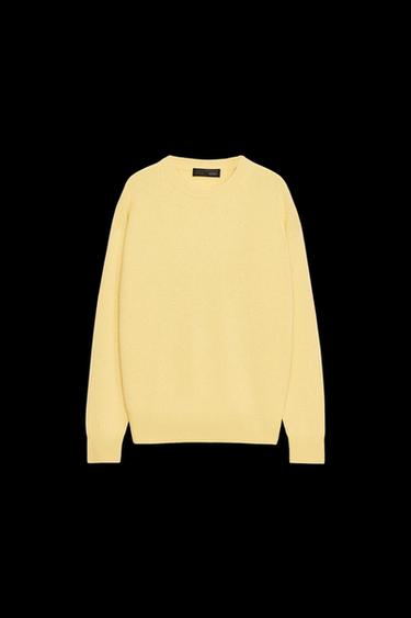 LONG SLEEVE 100% CASHMERE SWEATER - Yellow by Zara - Image 0