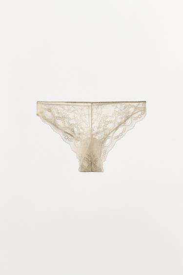 CULOTTE EN DENTELLE - Écru de Zara - Image 2