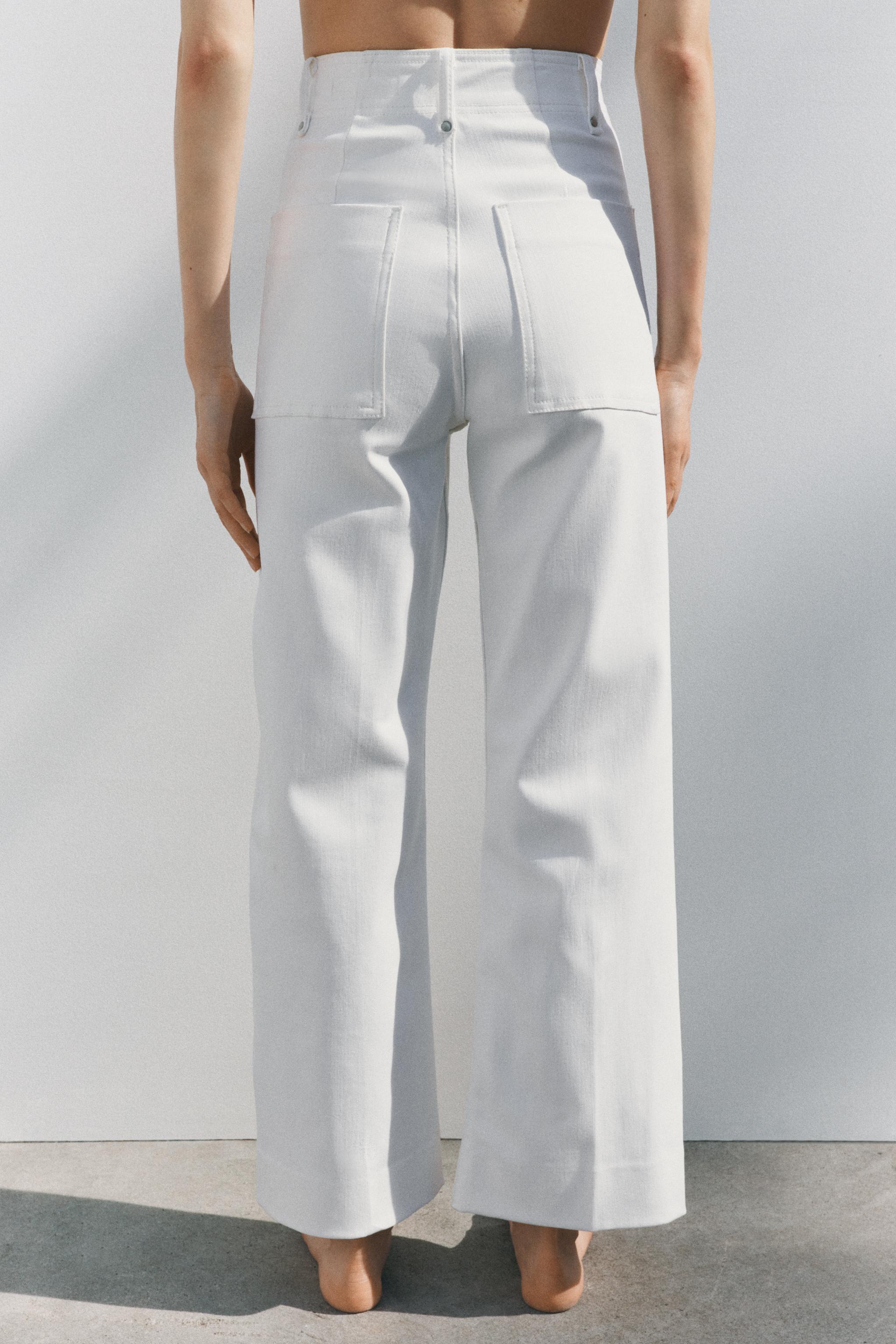 ZW COLLECTION WIDE-LEG ハイライズ デニムパンツ - ブルー