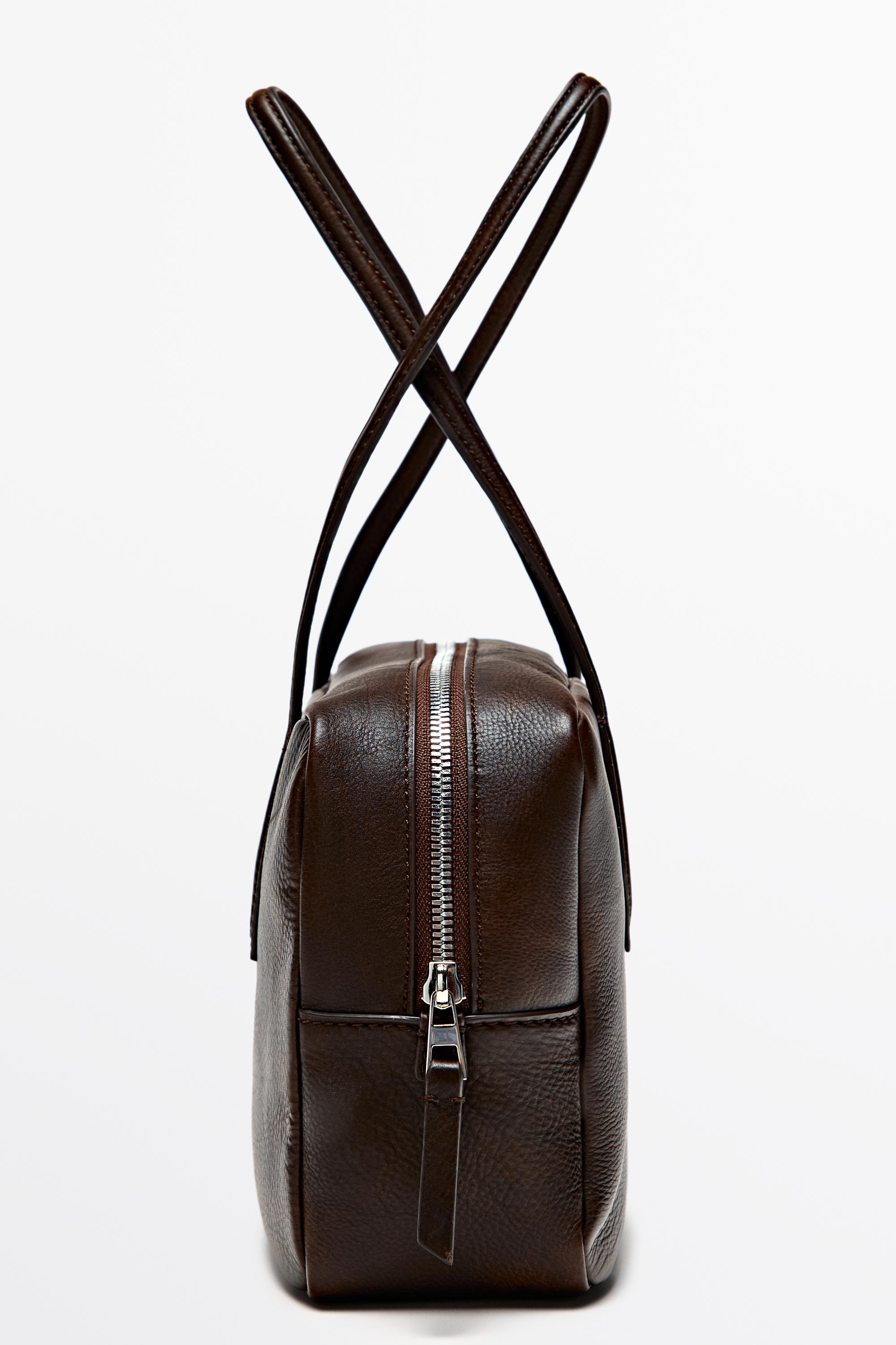 Mini sac duffle en cuir nappa