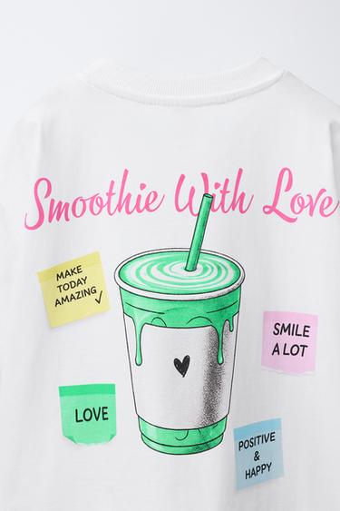T-SHIRT IMPRIMÉ - Blanc de Zara - Image 3