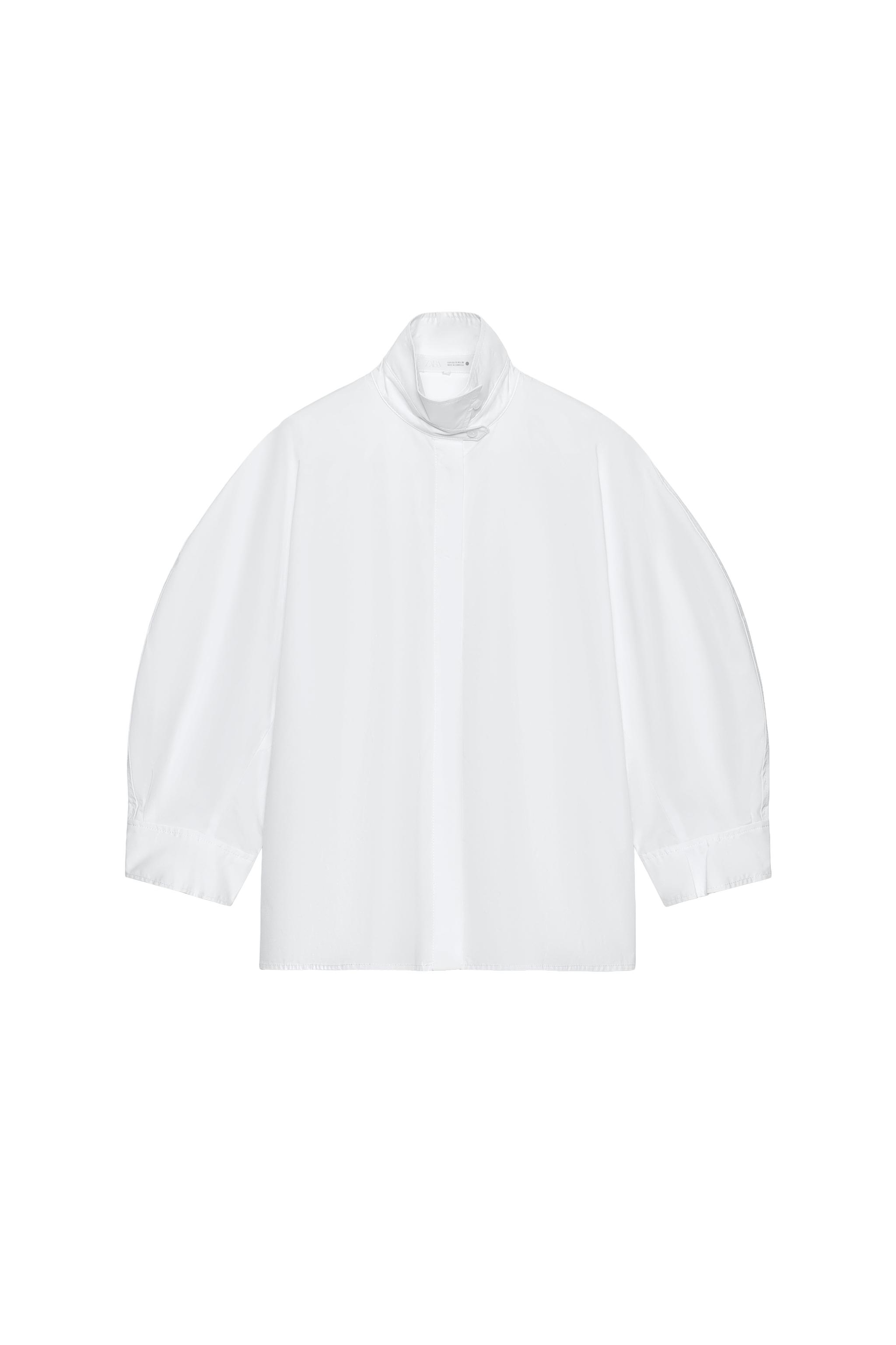 ZW COLLECTION バルーンスリーブシャツ - ホワイト | ZARA Japan / 日本