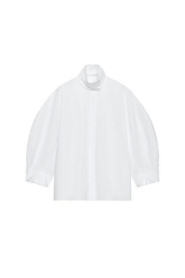 ZW COLLECTION PUFF SLEEVE SHIRT - White by Zara