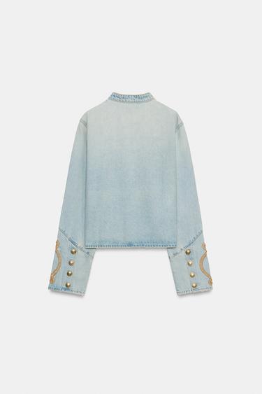 VESTE EN JEAN TRF À BOUTONS - Bleu clair de Zara - Image 7