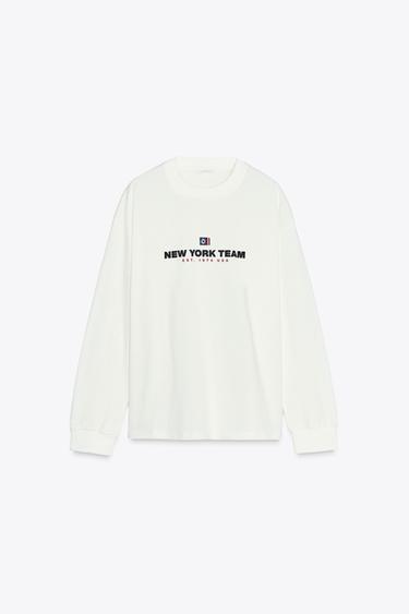 Zara MAJICA S KONTRASTNIM NATPISOM – Bijela