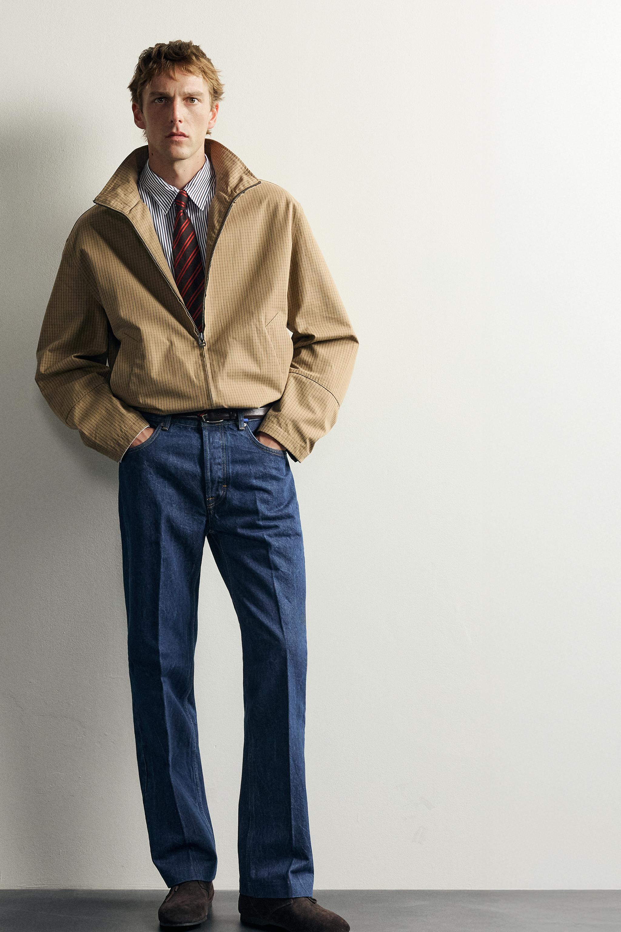 Мужские джинсы Zara AARON LEVINE X ZARA PRESSED BOOTCUT JEANS — фото 6