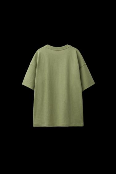 Zara BASIC PLAIN T-SHIRT - Green