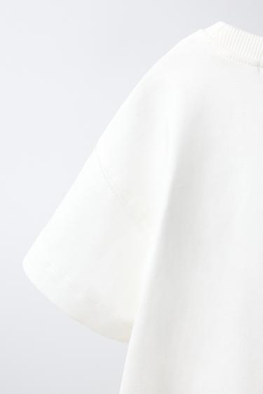 T-SHIRT POCHE BRODÉE - Blanc de Zara - Image 3