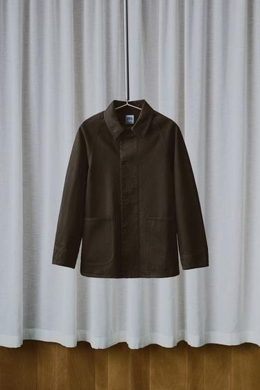 AARON LEVINE X ZARA POCKET JACKET - Chocolate brown by Zara