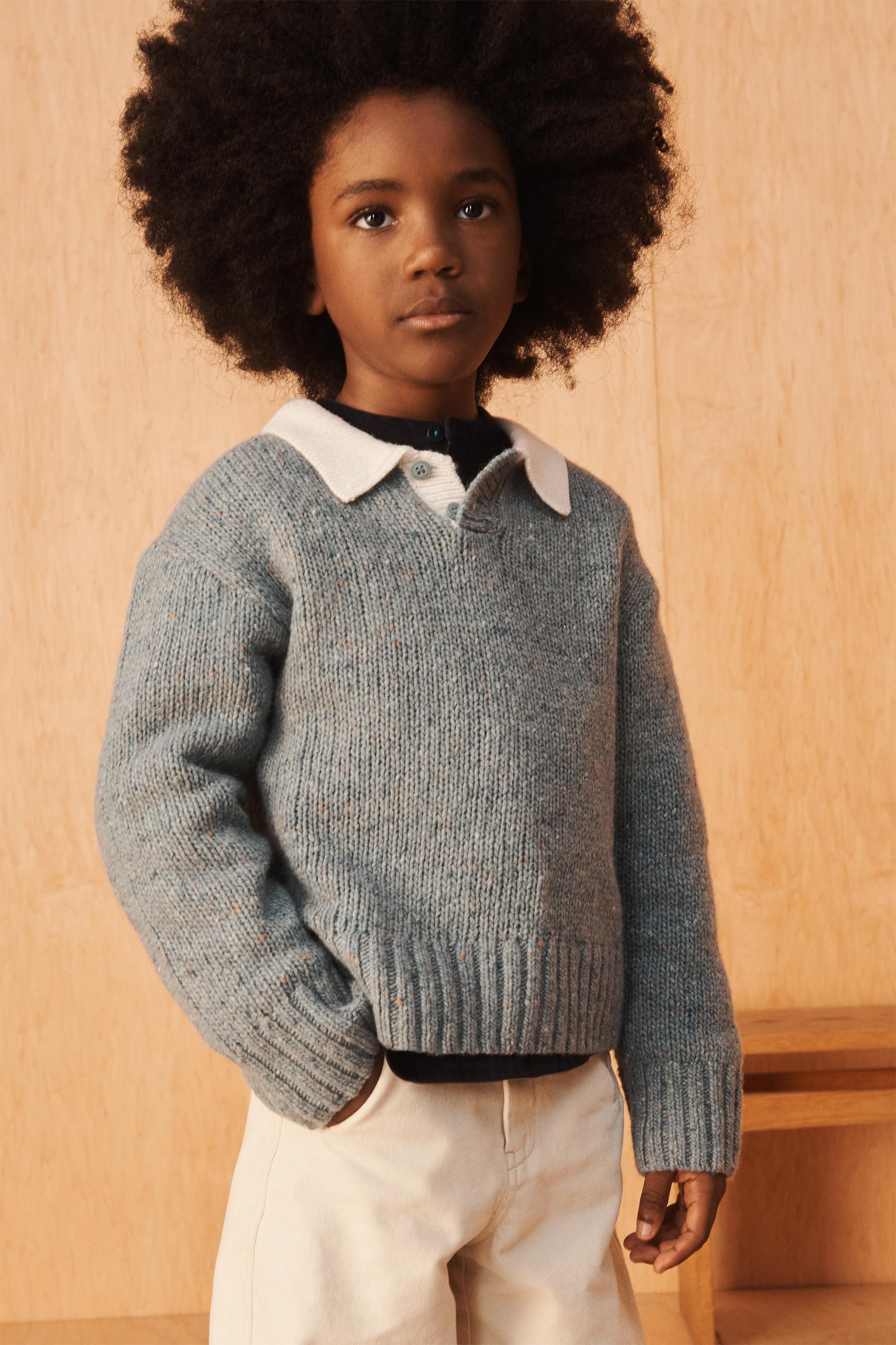 PULL EN MAILLE POLO AVEC LAINE ÉDITION LIMITÉE