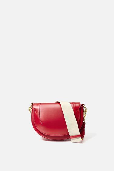 CONTRAST TOPSTITCH CROSSBODY BAG - Red by Zara