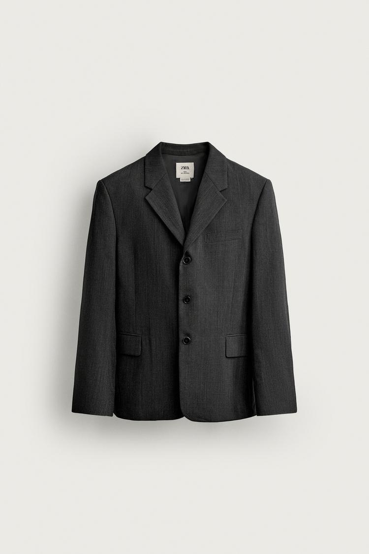 Blazer regular fit con lana