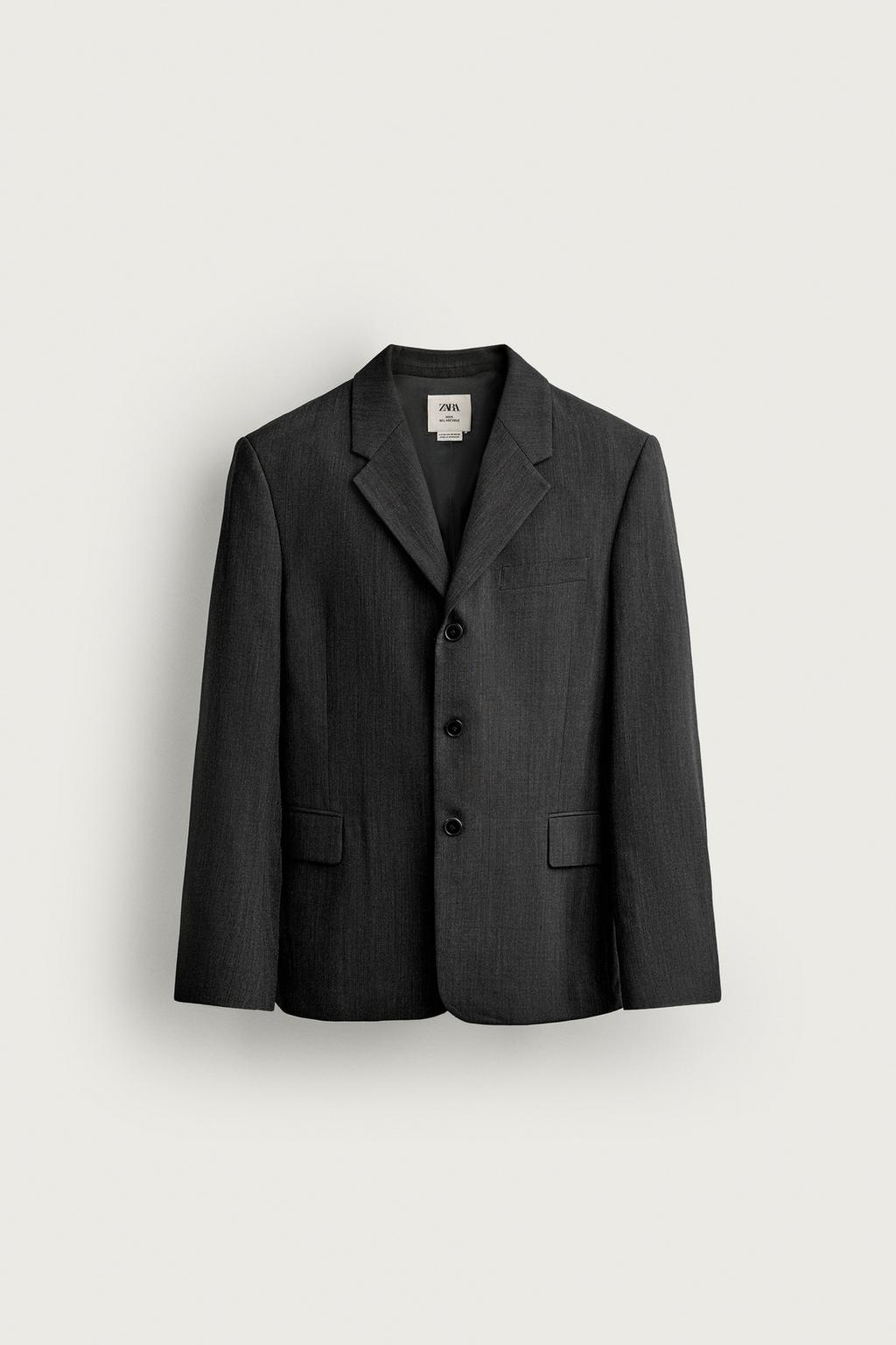 REGULAR FIT WOOL BLEND BLAZER