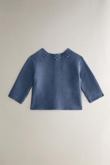 CHILDREN'S SWEATER WITH BOBBLES - Blue by Zara