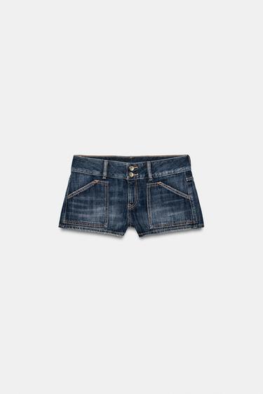 TRF MINI DENIM SHORTS WITH POCKETS - Navy blue by Zara - Image 5