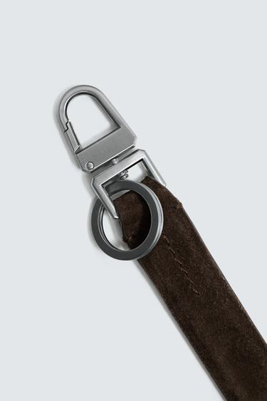 PORTE-CLÉS EN CUIR - Marron de Zara - Image 1