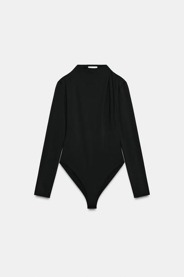 GATHERED BODYSUIT - Black by Zara