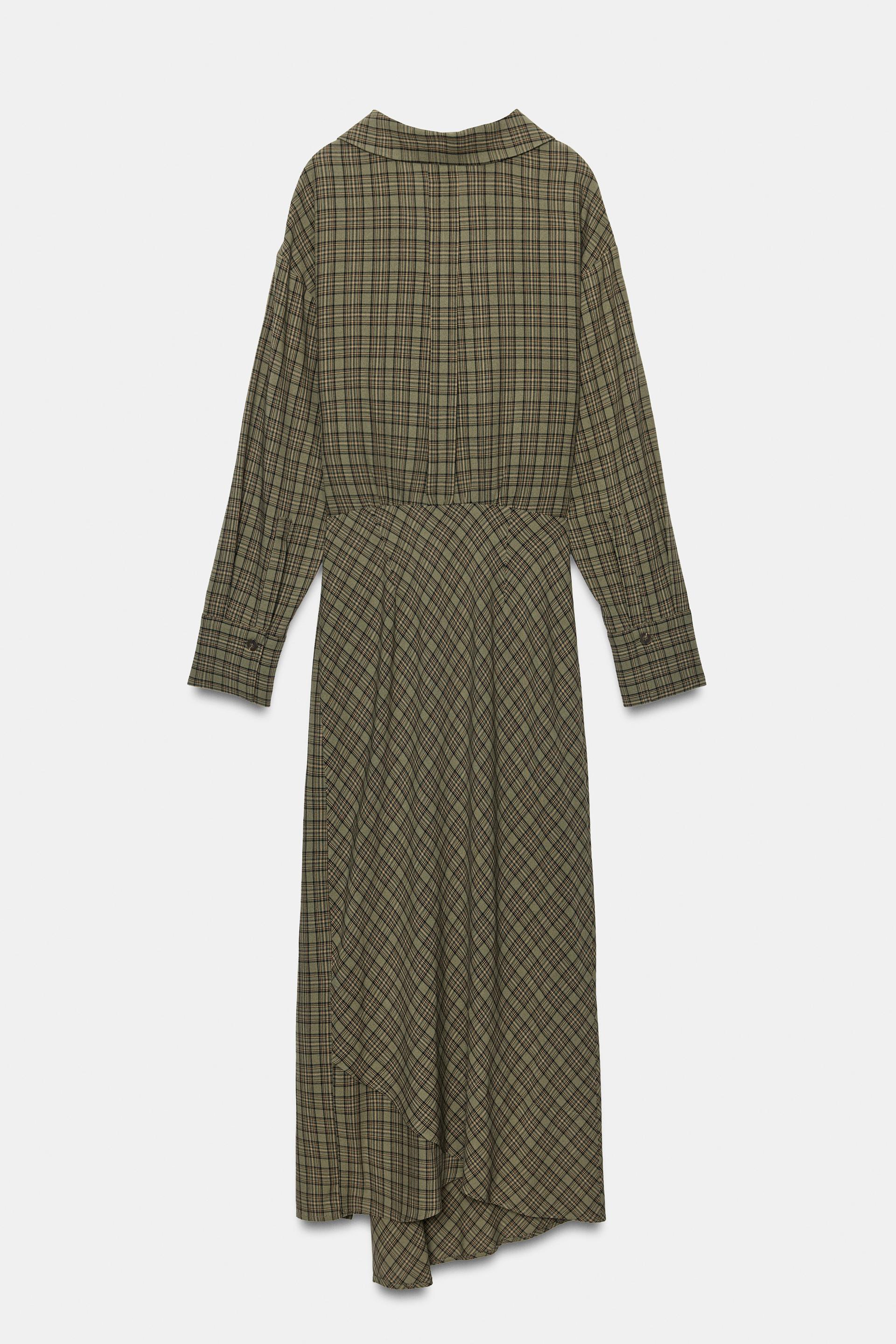 CHECK MIDI DRESS WITH HARDWARE thumbnail 3