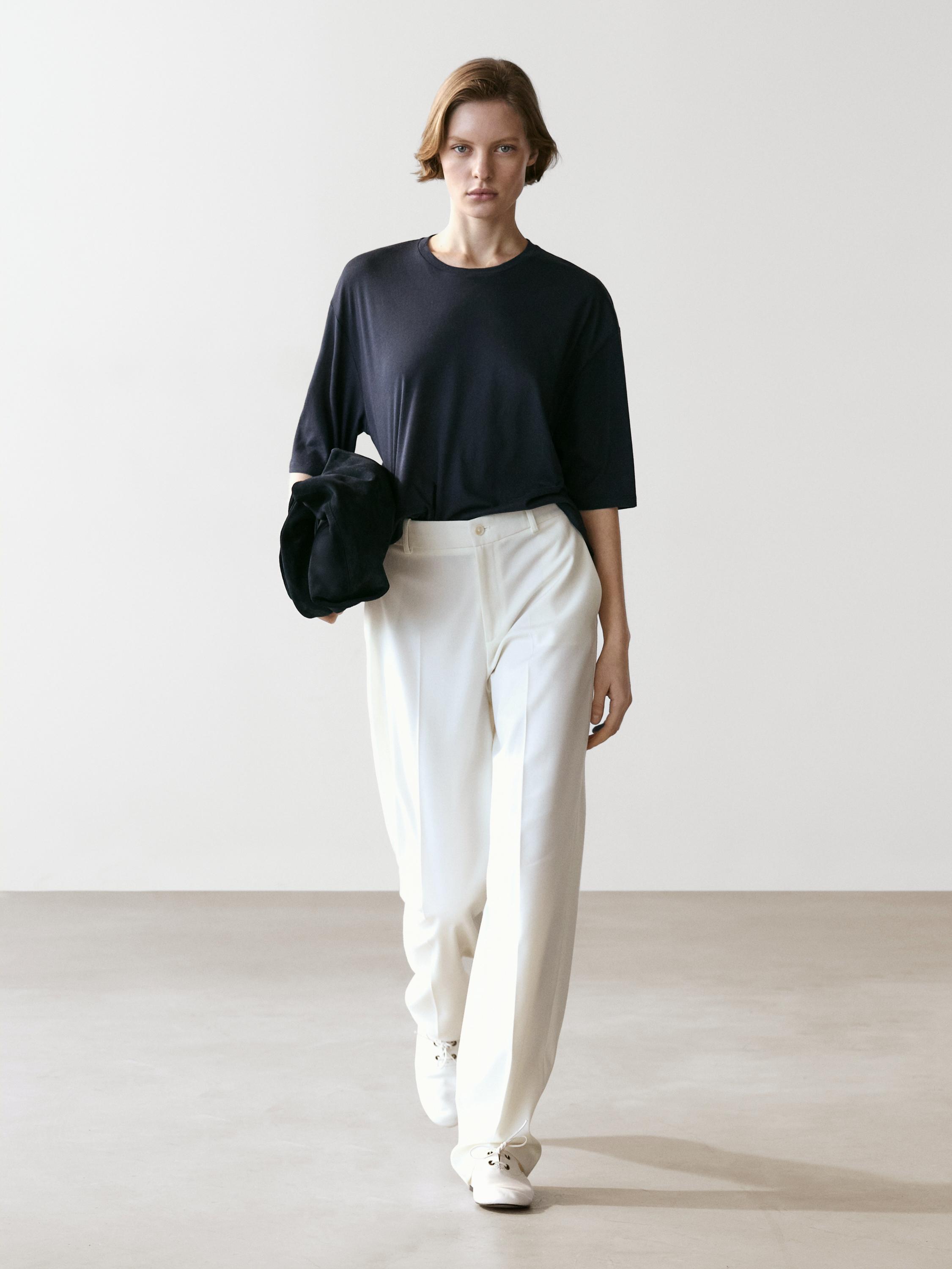 Oversize cotton short sleeve T-shirt