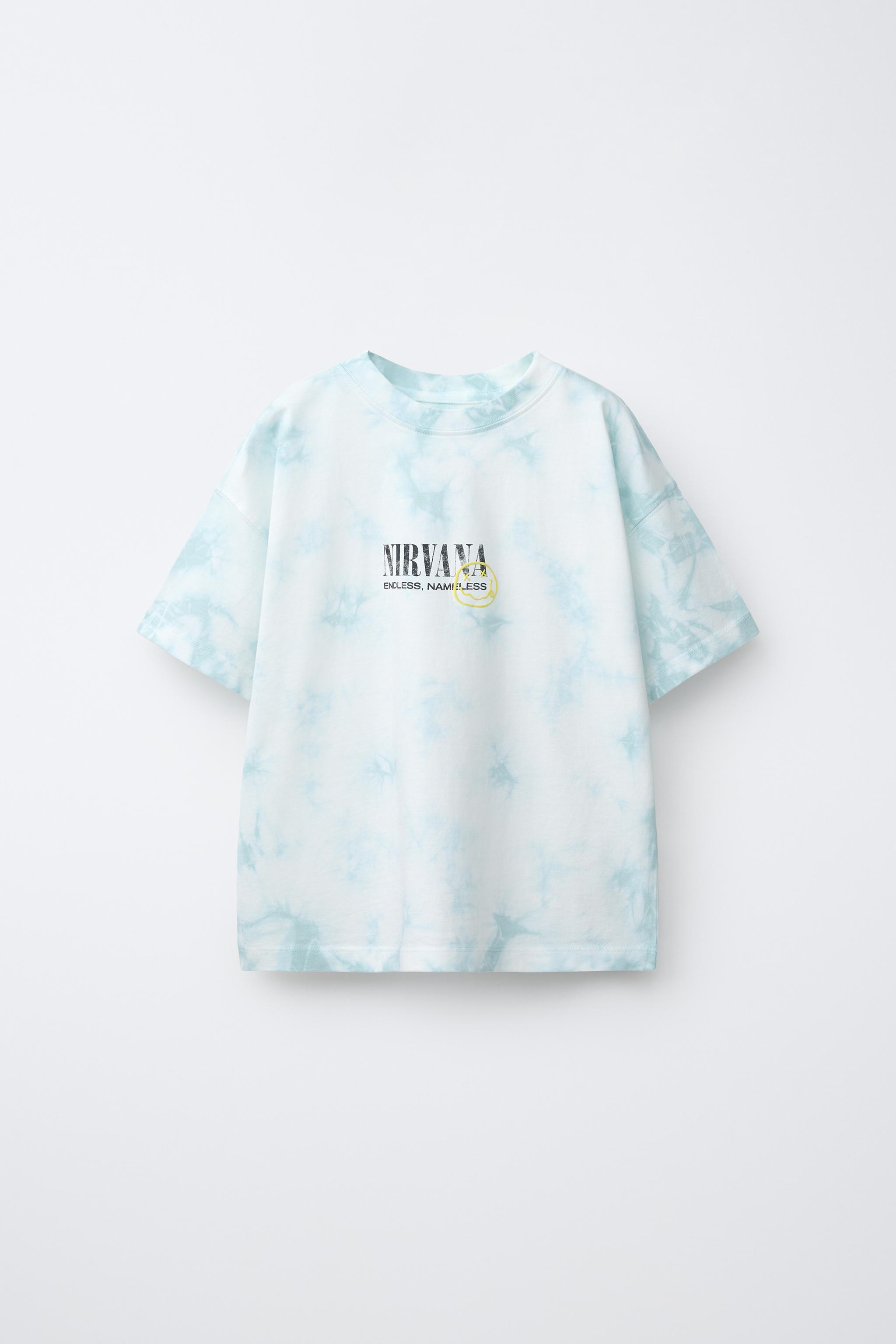 NIRVANA ® TIE-DYE PRINT T-SHIRT — Blue