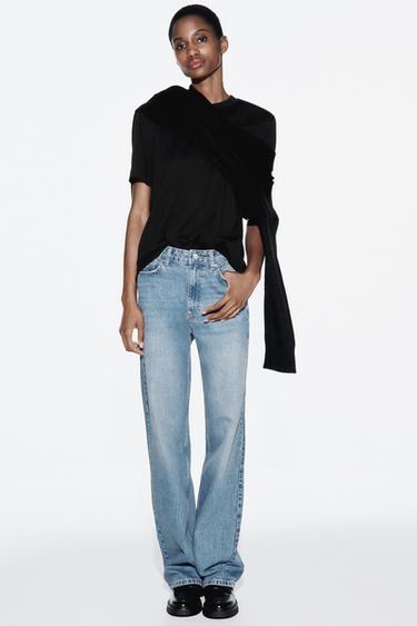 COTTON T-SHIRT WITH ENZYME FINISH - Black by Zara - Image 0