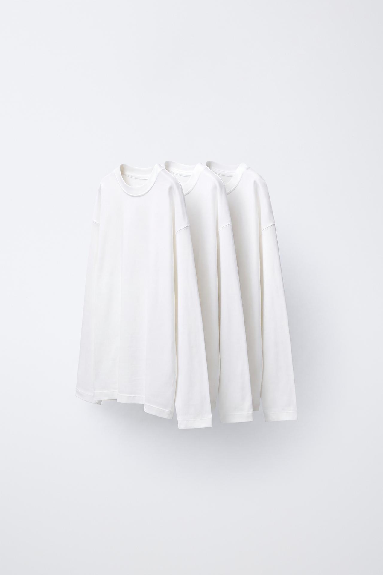 3-PACK OF BASIC LONG-SLEEVE T-SHIRTS — White