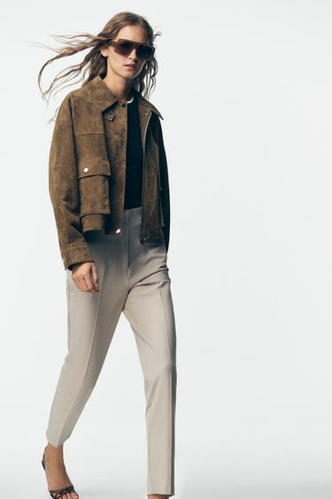 HIGH-WAIST TROUSERS - Beige by Zara - Image 3
