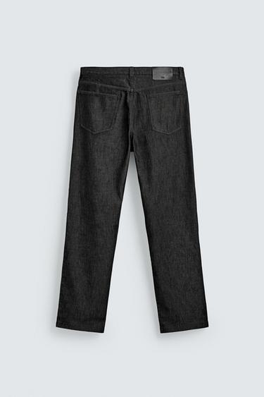 THERMAL STRAIGHT-LEG JEANS - Black by Zara - Image 8