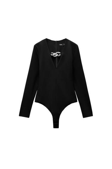 BEJEWELED STRETCH BODYSUIT