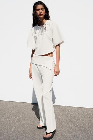 SWEAT À MANCHES CAPE - Écru de Zara - Image 3